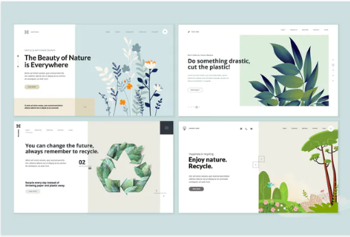 Set of Website Template Designs