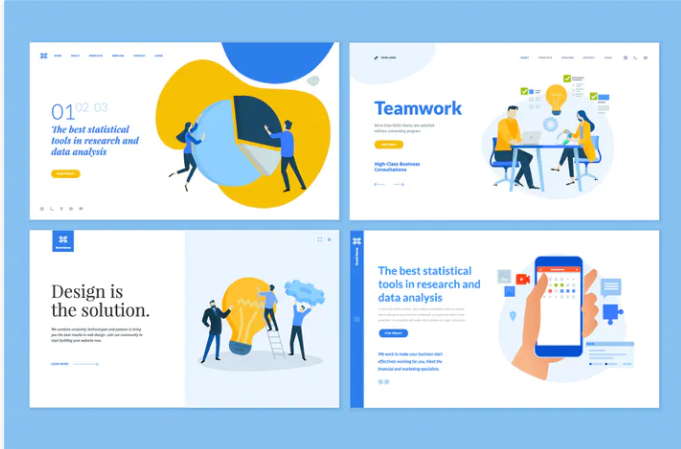 Set of Website Template PSD Designs