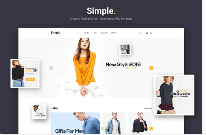 Simple - Ecommerce PSD Template