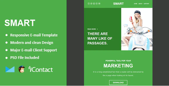 Smart Mail - Responsive E-mail Template + Themebuilder Access