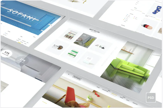 Sofani - Furniture Store PSD Template