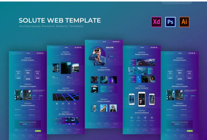 Solute | PSD Web Template