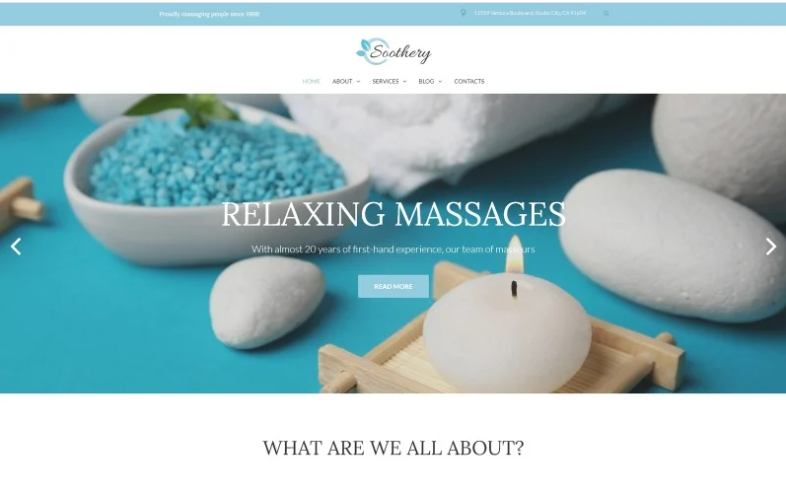 Soothery - SPA & Massage Salon Responsive WordPress Theme