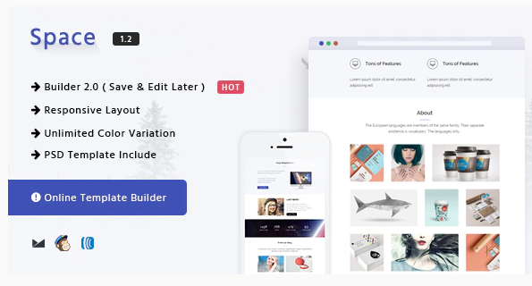 Space - Responsive Email Template + Online Builder