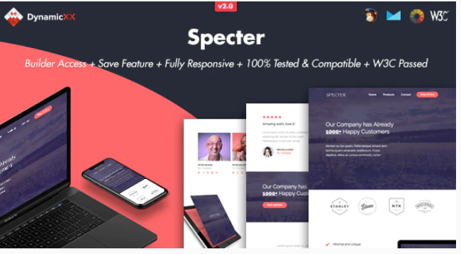 Specter - Responsive Email + Online Template Builder