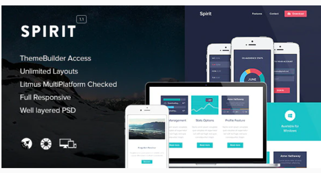 Spirit - Video Email (optional) + Themebuilder