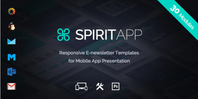 SpiritApp - Multipurpose Mobile App E-Newsletter + Builder Access