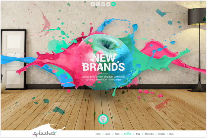 Splashes PSD Template