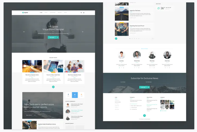 Spoke — Blog PSD Template
