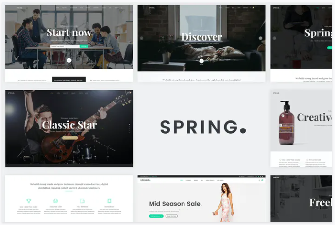 Spring - Multipurpose Website PSD Templates