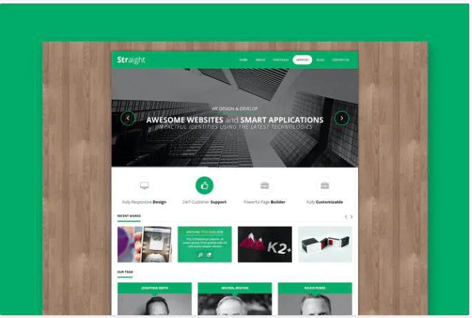 Straight - Minimal PSD Template