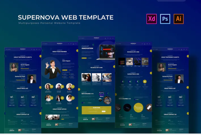 Supernova | PSD Web Template
