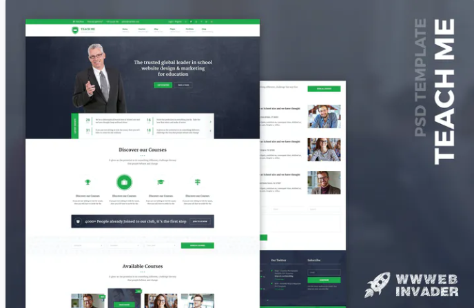 Teach Me - Education PSD Template