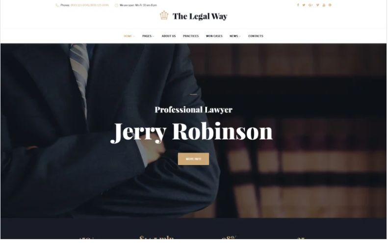 Product Image - The Legal Way – Lawyer & Attorney WordPress Theme