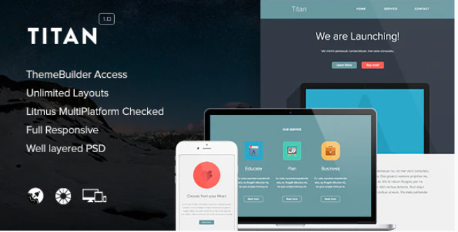Titan - Responsive Email + Themebuilder Access