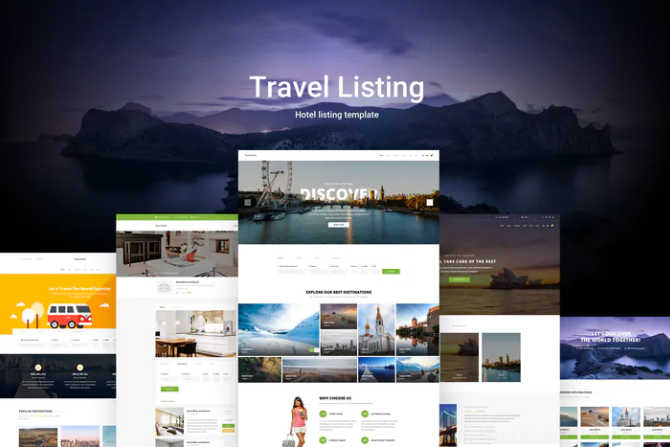 Travel Listing - Listing Website PSD Template