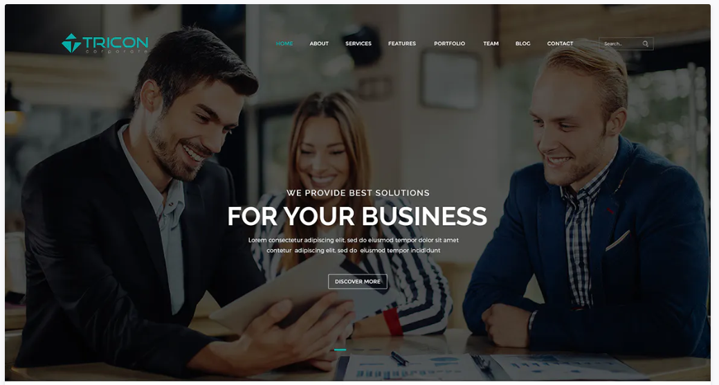 Tricon - Corporate PSD Template