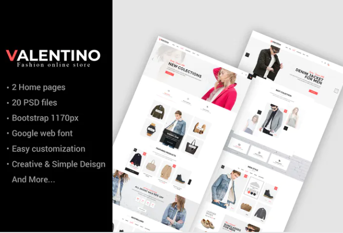 Valentino - Multipurpose eCommerce PSD Template