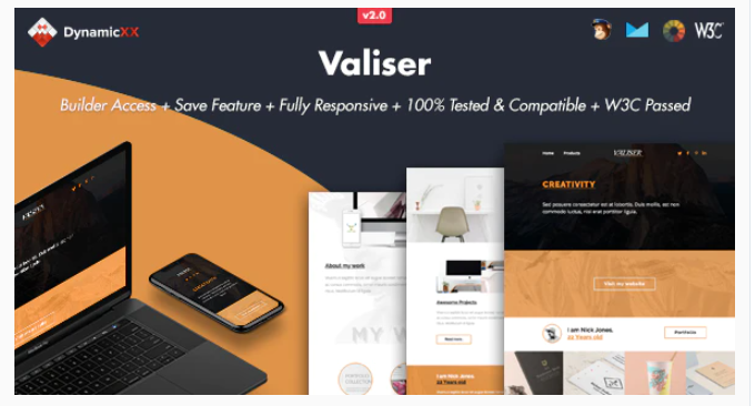 Valiser - Responsive Email + Online Template Builder