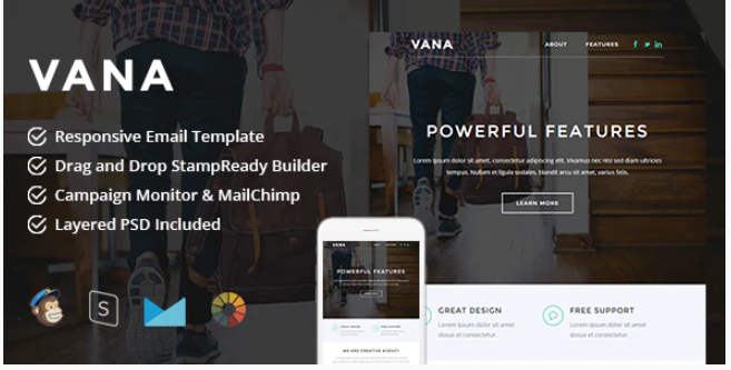Vana - Responsive Email + StampReady Builder