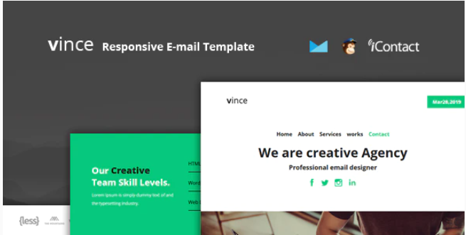 Vince Mail - Responsive E-mail Template + Online Access