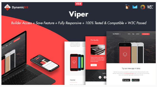 Viper - Responsive Email + Online Template Builder