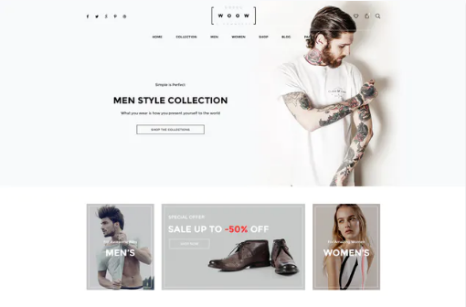 WOOW - Website Template PSD