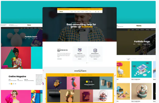 Website Design for Agency, Portfolio PSD Template