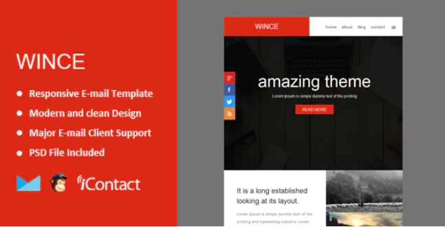 Wince - Responsive E-mail Template + Themebuilder Access