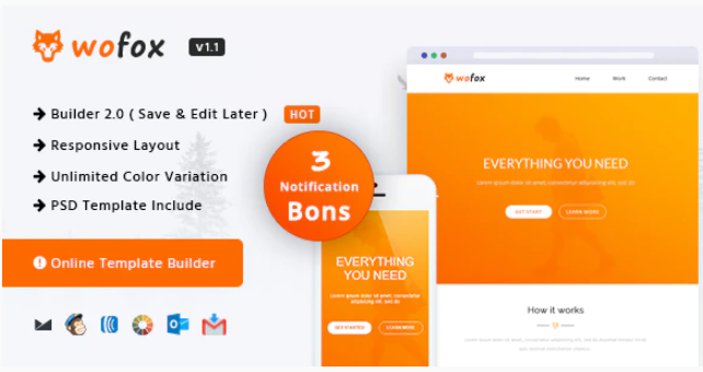 Wofox - Responsive Email Template + Online Builder