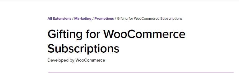 WooCommerce Subscriptions Gifting