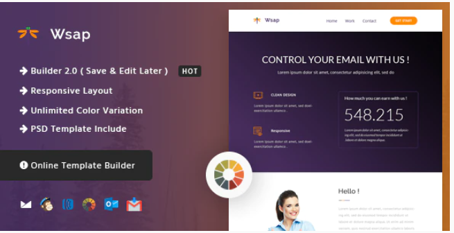 Wsap - Responsive Email and Newsletter Template
