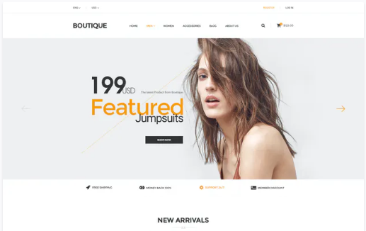 Boutique - PSD Ecommerce Template