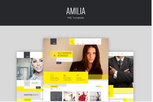 Amilia – PSD Template