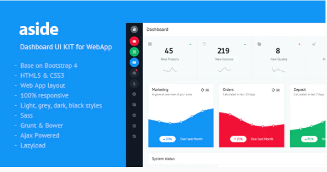 aside - Dashboard UI KIT