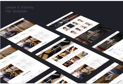 Lawyer & Attorney PSD Template