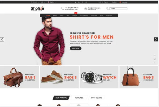 Shofixe - eCommerce PSD Template