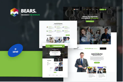 Bear's - Insurance PSD Template