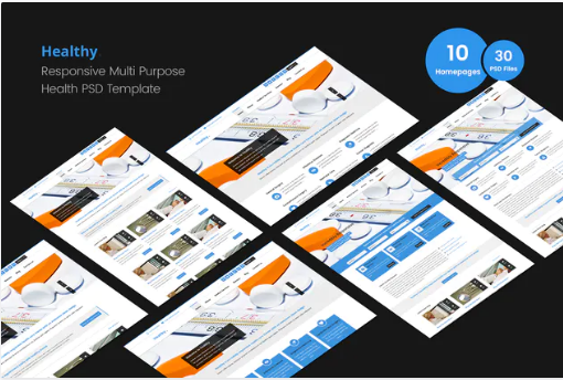 Healthy – Health and Medical PSD Template