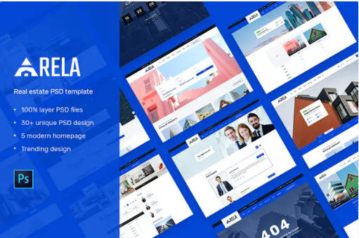 Arela | Real Estate PSD Template