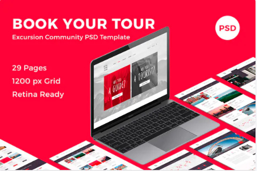 Book Your Tour - Excursion Community PSD Template