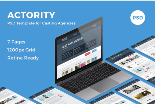 Actority - PSD Template for Casting Agencies