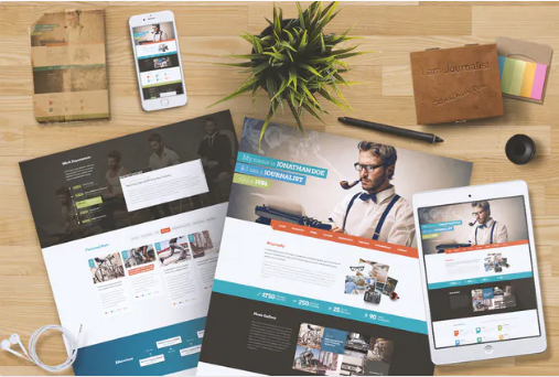 Journalist Classic Retro Website Template - PSD
