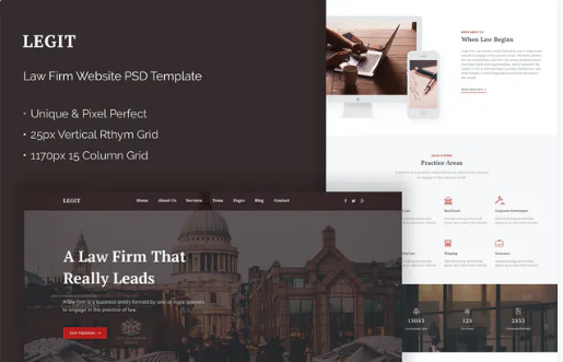 Legit - Law Firm Website PSD Theme