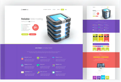 Hosting PSD Template