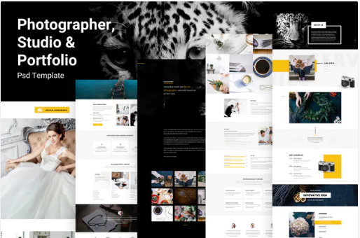 Enima - Photographer, Studio & Portfolio PSD