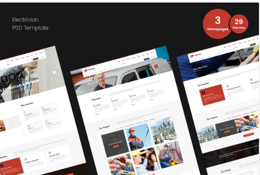 Electrician PSD Template