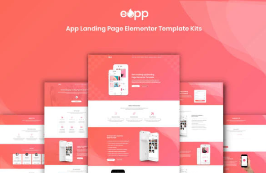 eApp - Landing Page Elementor Template Kit