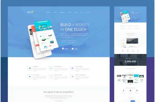 Mobile App Studio PSD Template