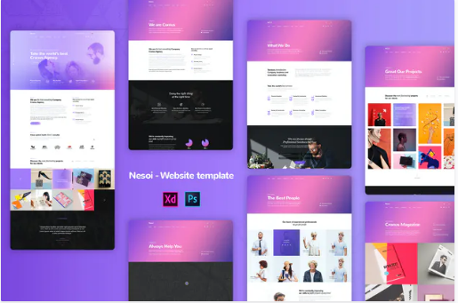Nesoi - Creative agency Website Templates